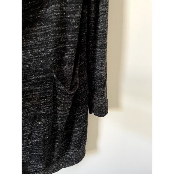 ZARA Open Front Long Linen Cardigan Black White Size Medium - Picture 3 of 5